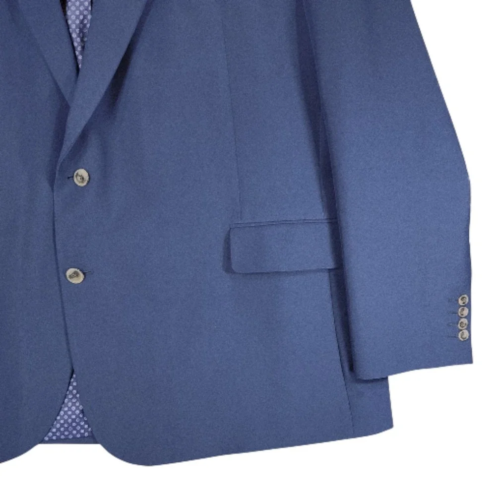 Stafford Sport Coat Men 56L Long Navy Performance Travel Big Tall Stretch Blazer - Picture 11 of 12